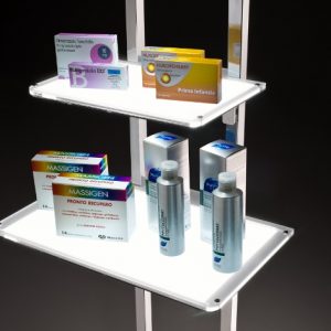 Illuminated LEDMAG shelf – 350 x 225mm