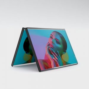 Tent Shaped Card Holder Double Sided: A8 Land