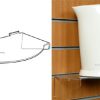 Bow Fronted Slatwall Shelf: 500mm (W) x 335mm (D) – save 50%