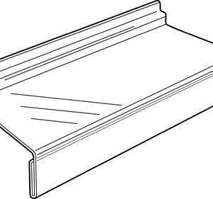 General Purpose Slat Fix Shelf with Facility for Price Ticket: 400mm (W) x 170mm (D)