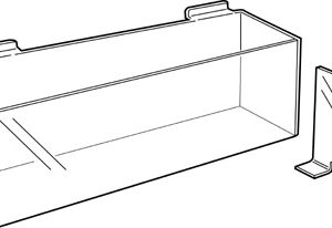 Bow Box with Dividers – Slat Fix: 5 Dividers – 600mm (W) x 175mm (H) x 150mm (D) – save 1/3