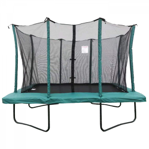 Velocity 8x12ft Green Powder Coated Rectangular Trampoline With Safety Enclosure